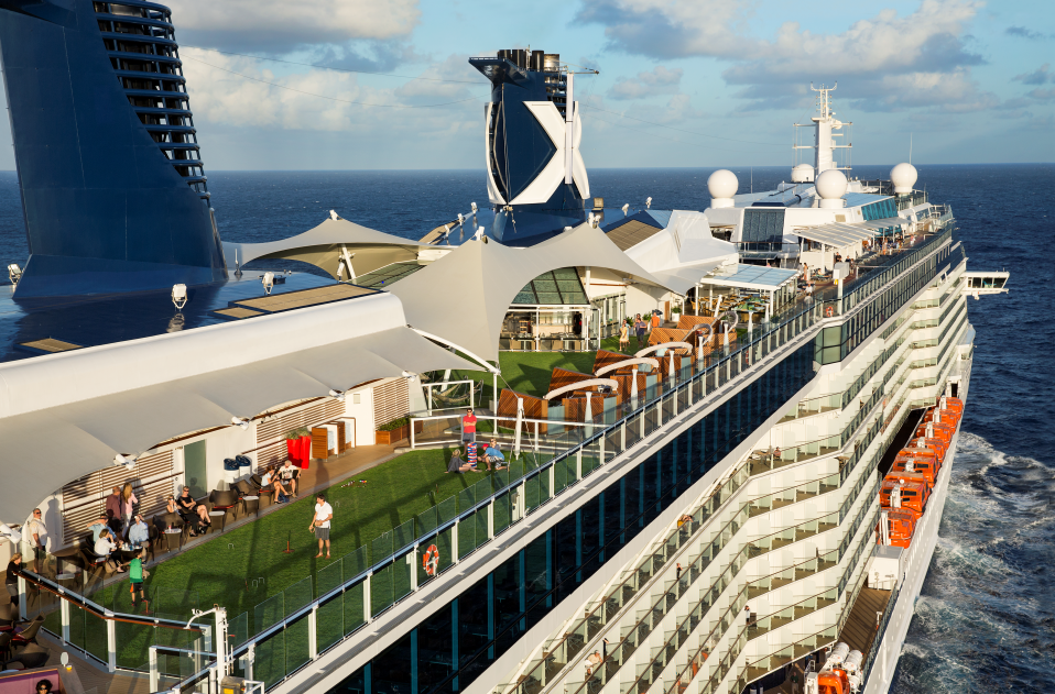 Celebrity Cruises with grass beneath your feet