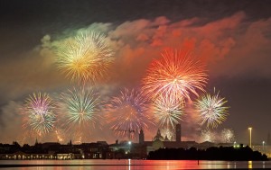 Fireworks in Venice, Italy
